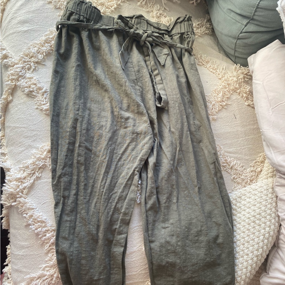 Forest light green lightweight Boho pants